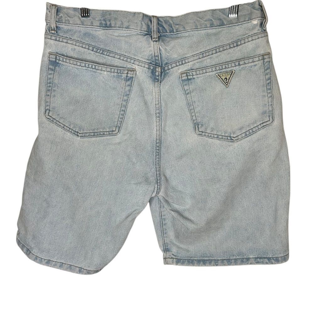 Vintage Guess light wash Blue Jean Shorts 33 100% cotton 90s 1990s retro